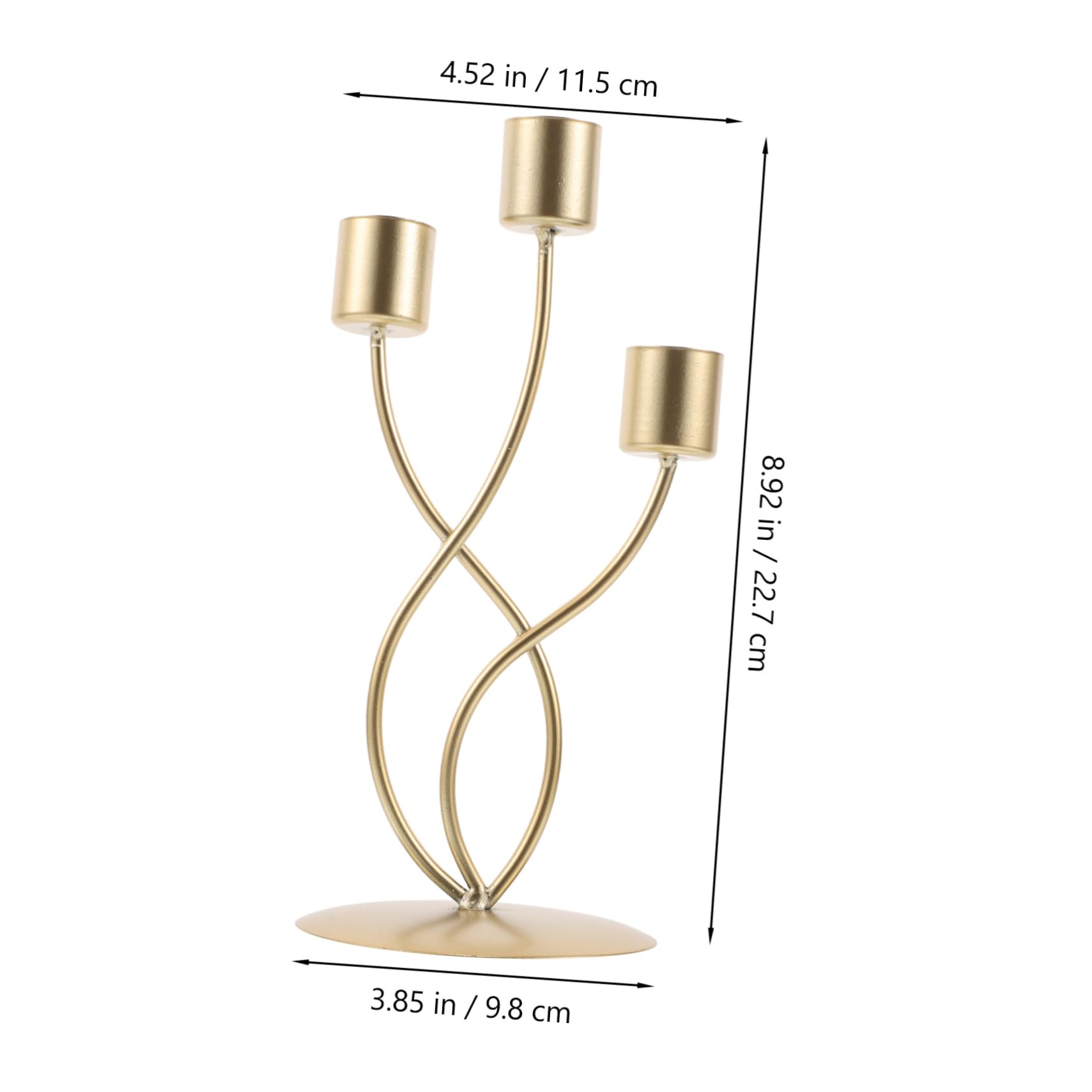 Cabilock Elegant Metal Candelabra Candle Holders Arms for Weddings Romantic Dinners and Holiday Celebrations Vintage Design for Decor