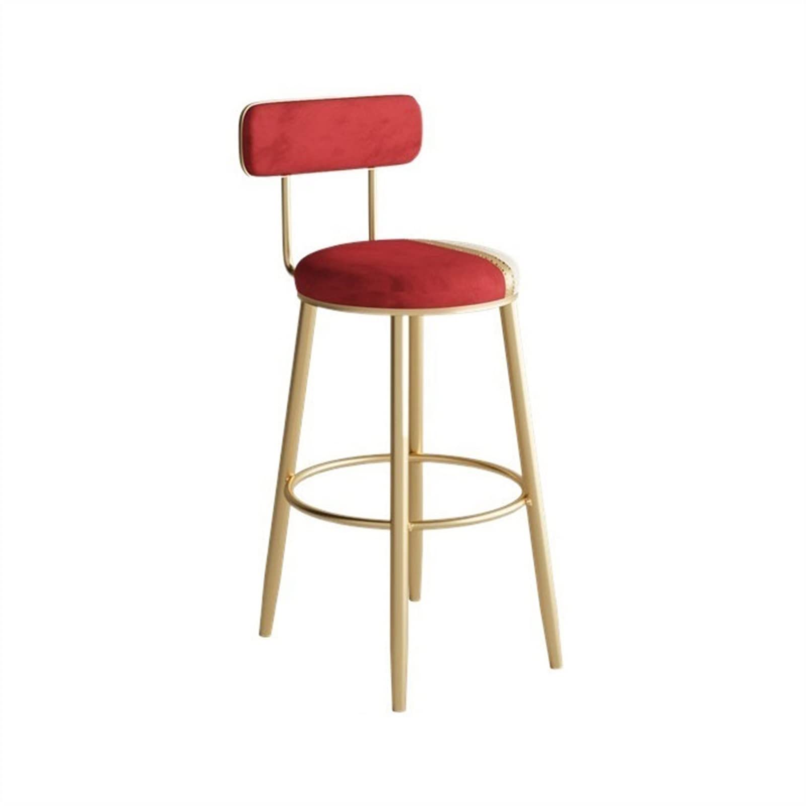 Eines E Ines Hom Bar Furnitur Fashion Creativ High Chair Nordic Bar Kitchen Restaurant Caf Decoration High Stool With Backrest Metal Bar Stool Counter Barstool(,65Cm)