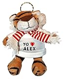 duradero, durable Shopzeus Tigre de Peluche (Llavero) con Amo Alex en la Camiseta (Nombre de Pila/Apellido/Apodo)
