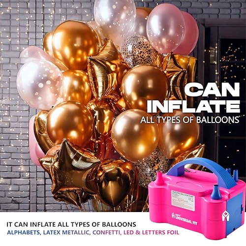 Image of LUF Electric Balloon Pump Machine, New Powerful Blow Engine (2 Hours Continuous Inflation) Air Balloon Inflator /Balloon Blower Machine for All Types - Latex Metallic, Alphabets, Confetti, LED etc