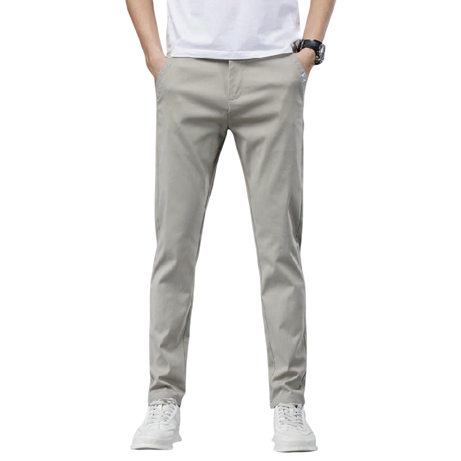 Pantaloni casual traspiranti alla moda elastici dritti semplici da uomo Primavera Estate
