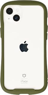 iFace Reflection iPhone 14 Plus ケース クリア 強化ガラス (カーキ) | アイフェイス アイフォン14plus 用 iphone14プラス 用 カバー 耐衝撃 透明 ストラップホール