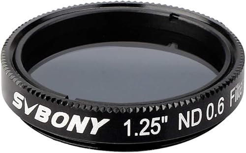Miniatura 8 de SVBONY Filtro de telescopio SV139 Filtro de luna 0.1 por ciento de transmisión 1.25 pulgadas ND1000 Filtro de densidad nutritiva para telescopio