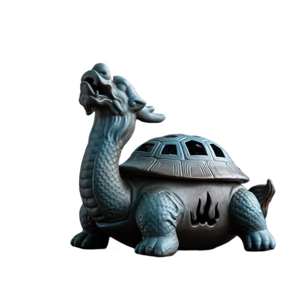 Porte-encens Dragon Tortue en céramique pour votre décoration de bureau et méditation