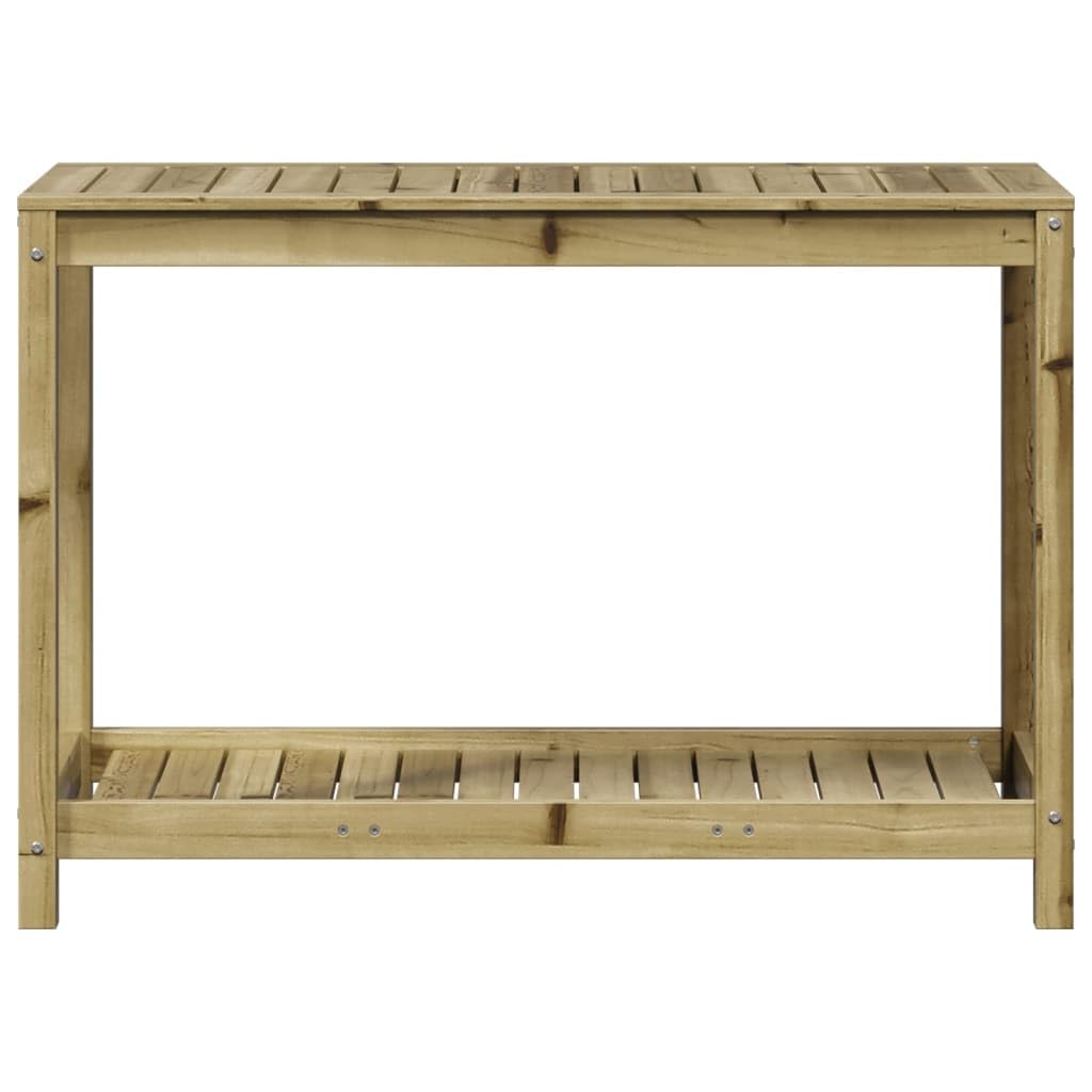 vidaXL Mesa plantación con Estante Madera Pino impregnada 108x50x75 cm