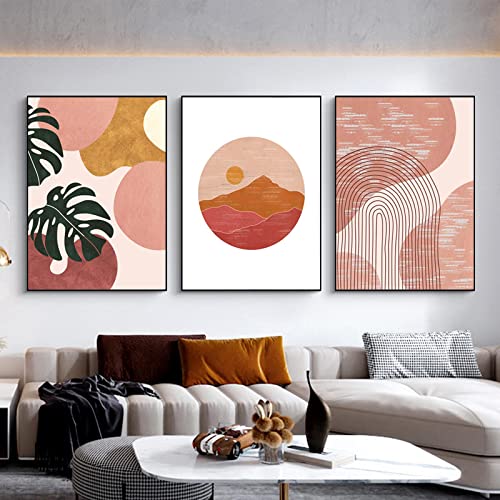 Affiches Toile Boho Paysage Soleil pour Rénover un Mur Blanc sans Travaux 50x70cm