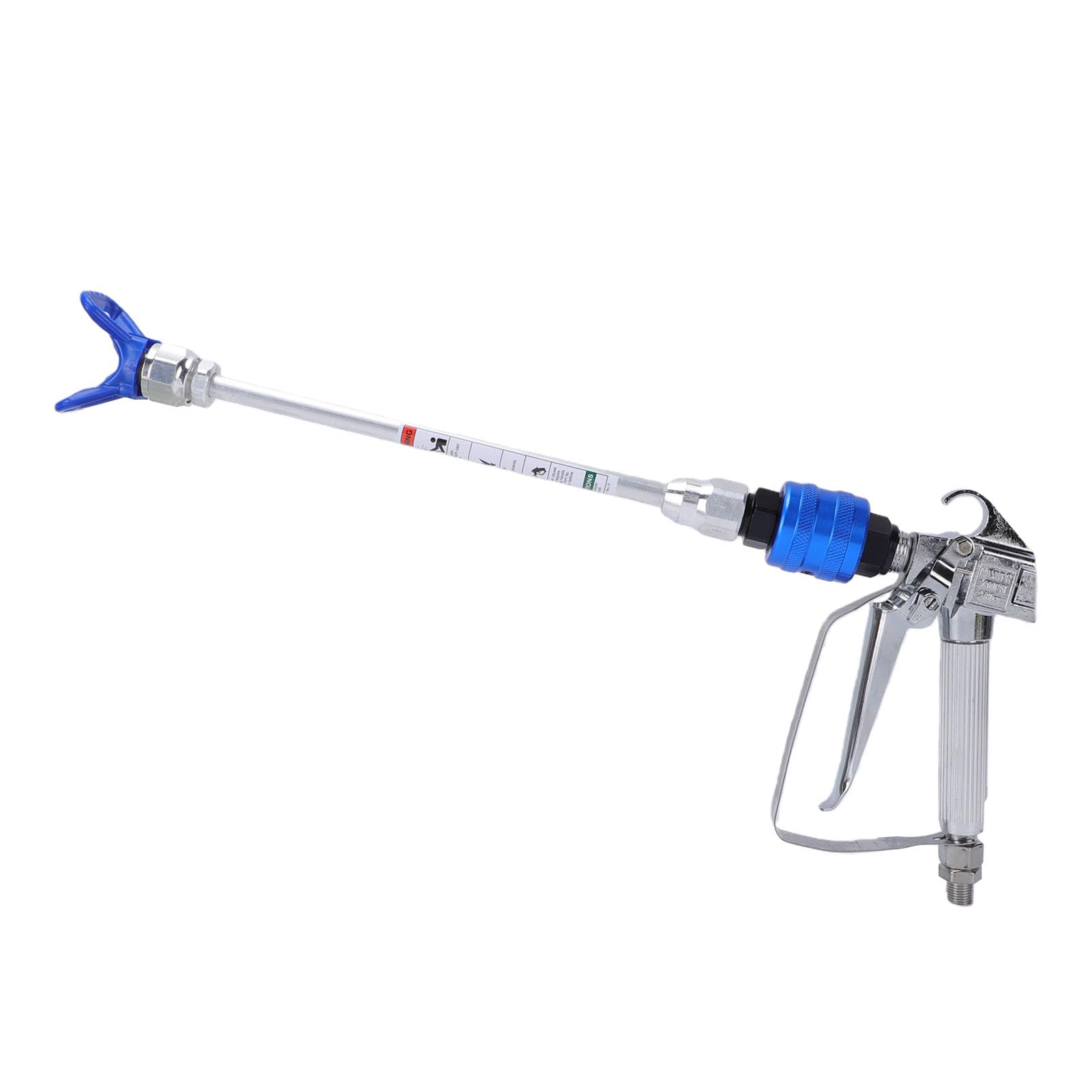 banapoy Bezpowietrzny Pistolet do Malowania Natryskowego, 11,8-calowy Przedłużacz Bezpowietrzny Pistolet Natryskowy z Obrotowym Regulatorem Kierunku Przegubu 360, Ergonomiczny Natryskowy ze Stopu