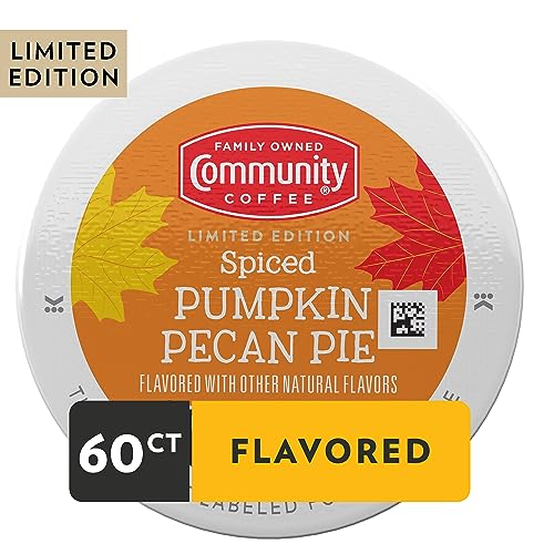 Image of Community Coffee K-Cup Coffee Pods, Spiced Pumpkin Pecan Pie, Naturally Flavored Coffee for Keurig Coffee Makers, 100% Arabica, Limited Edition, 60 Count (Pack of 1)