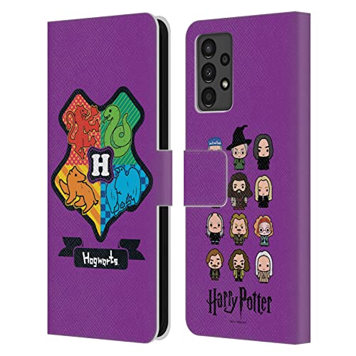 Étui portefeuille Galaxy A13 Harry Potter Deathly Hallows en cuir