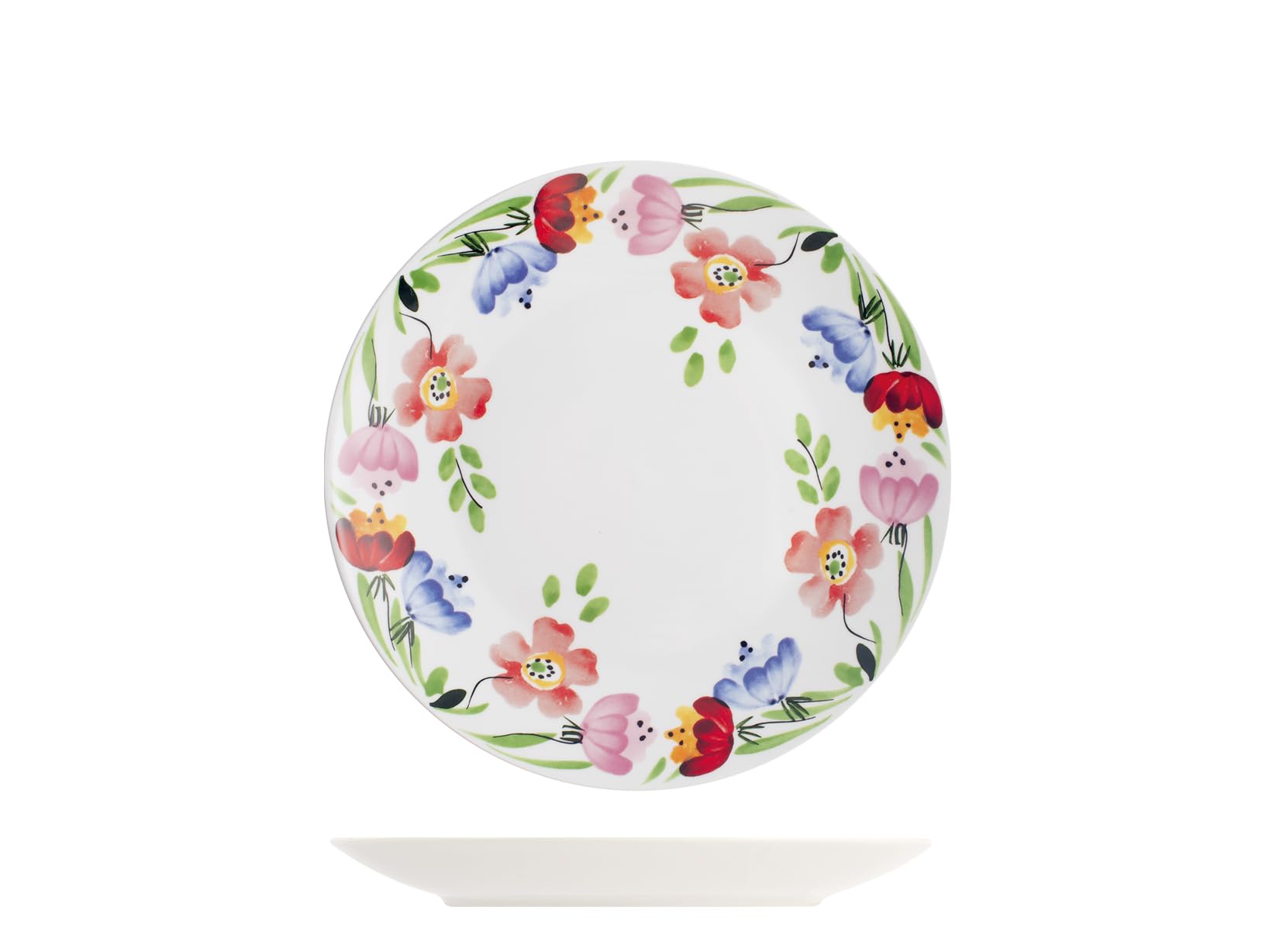 H&H, servizio tavola coupe Nuveau, 18 pezzi, in pocellana, decorato, lavabile in lavastoviglie