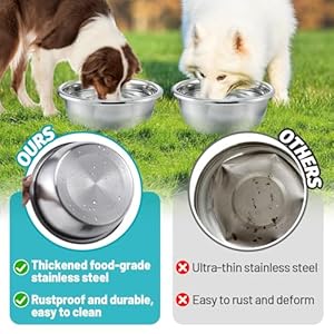 2Pcs-13-Gallons-Large-Dog-Bowls-Food-Grade-Stainless-Steel-Metal-Water-Bowls-Large-Capacity-Easy-to-Clean-Food-Bowls-for-Large-X-Large-Dogs-Indoor-Outdoor - Cucciolini Doodles   2Pcs-13-Gallons-Large-Dog-Bowls-Food-Grade-Stainless-Steel-Metal-Water-Bowls-Large-Capacity-Easy-to-Clean-Food-Bowls-for-Large-X-Large-Dogs-Indoor-Outdoor