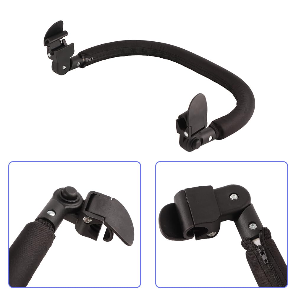 Bracciolo per Passeggino, Barra Paraurti Maniglia Universale Barre di Ricambio Corrimano Regolabile Balaustra Sicura Carrello con Asta Staccabile Accessori Ringhiera Estensibile