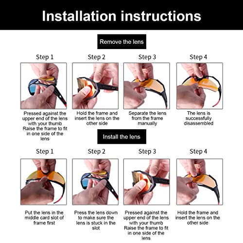 X-TIGER-Gafas-de-Ciclismo-con-5-Lentes-Intercambiables-Adecuadas-Para-el-Ciclismo-el-Golf-la-Pesca-la-Conduccion-Y-Otros-Deportes-al-Aire-Libre-UV400
