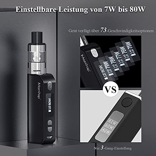 Manvap-E-Cigarette-80W-Vape-Electronic-Cigarette-Vape-Starter-Complete-Kit-2ml-Atomizer-10ml-x-6-Flavors-Liquid-No-Nicotine
