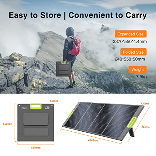 Solar Panel 200W With Storebag, Foldable Solar Charger Kit, Ip67 Waterproof For Portable Power Station, Off-Grid Power, Outdoor Adventures, Emergency And Camping #TOP3