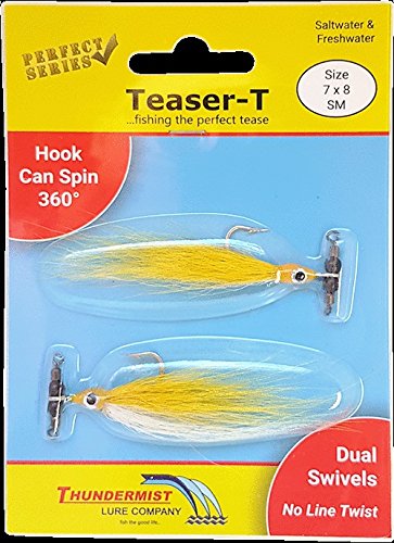 Thundermist Lure Company TSR-7X8-YW Teaser-T Fishing Terminal Tackle, Yellow