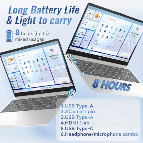 Image of HP 15.6 inch Touchscreen Laptop for Business & Student 2026, Intel Core i3-1315U (Beat i5-1135G7), Copilot AI, Wi-Fi 6, Bluetooth 5.3, Win 11 Pro with Branded Laptop KB Kit(16GB Ram &512GB SSD)
