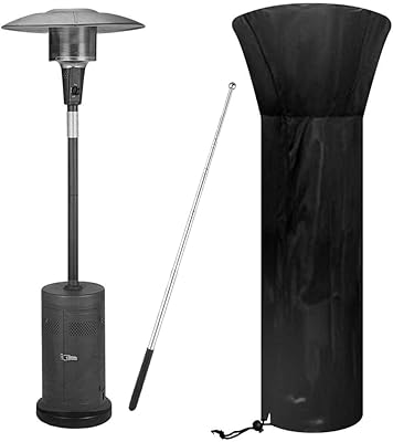 Patio Heater Covers Waterproof Heavy Duty Outdoor Heater Cover for Patio Propane Dustproof Patio Heater Cover for Standing Heater (89"H x 33"D x 19"B)