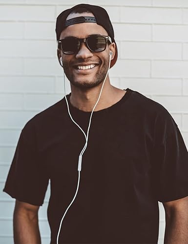 Miniatura 6 de MAS CARNEY WI7 - Auriculares con cable blanco, auriculares intrauditivos con conector de 0.138in y micrófono, compatibles con reproductores MP3MP4,