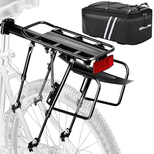 YONTUO Rear Bike Rack with Bag,310 LB Capacity Solid Bearings Bike Cargo Rack &...
