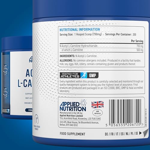 Applied Nutrition L-Carnitine Powder - Carnitine Supplement, Metabolism Support, High Strength, Energy Boost & Weight Management (150g - 200 Servings) - Image 6