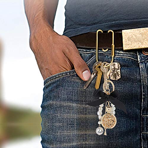 Legering Sleutelhanger, Legering Parel Sleutelhanger, voor Tas Mobiele Telefoon - Afbeelding 3