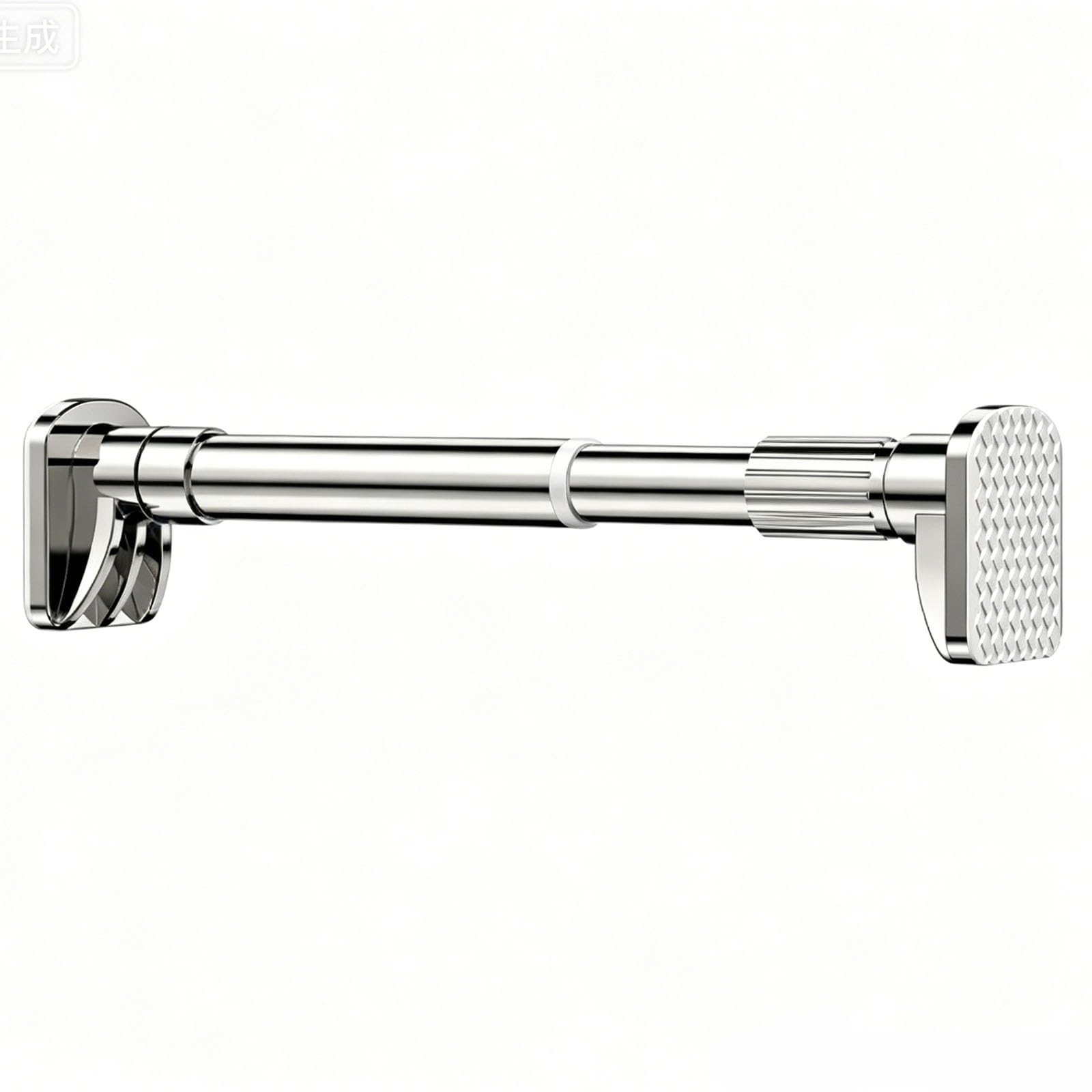 Vorhangstange Klemmstange, Spannstange Ohne Bohren, Ideal für Balkon, Wohnzimmer und Büro, Keine Beschädigung der Wand(White,90-160cm/35-63in)