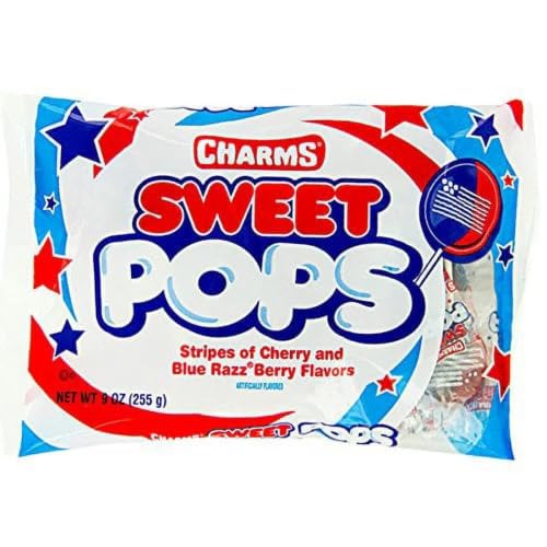 Charms Sweet Pops, Patriotic USA Flag Lollipops, 15 Count (Pack of 1) - image 1