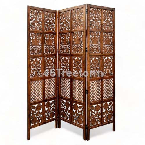 Image of Wooden Room Partition /Screen /Room Divider /Room Separator for Livng Room Bedroom Home Office Restarurant Hallway 20Inches Wide (3 Panel 6 Feet)