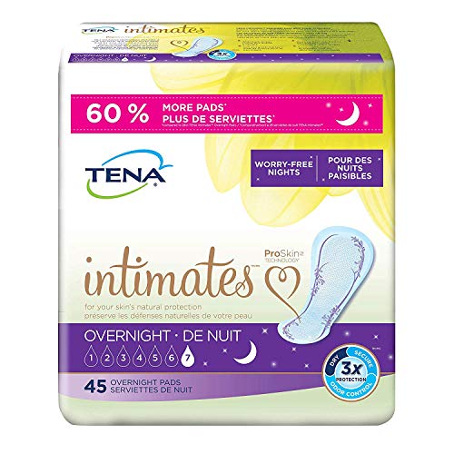TENA Incontinence Pads for Women, Overnight, 45 Count 1 ea