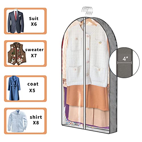 Zykoya YFT-1 3 Pcs Garment Bags,40 Inchand50 Inch Peva Moth-Proof Breathable Dust Cover,Clothing Bags thumb #2