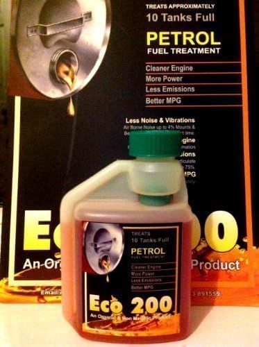 ECO 200 UNLEADED Petrol Fuel Treatment ADDITIVE Increases Power Extra 12% MPG 10 Tanks Fuel Economy