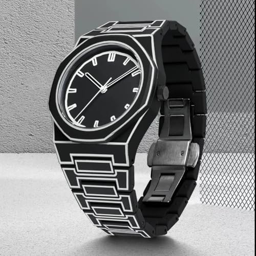 Image of FANMIS Men's Anime-Inspired Fashion Sketch Wristwatch Minimalist Creative Wormhole Design Stylish and Durable Timepiece for Men's Sports Watch