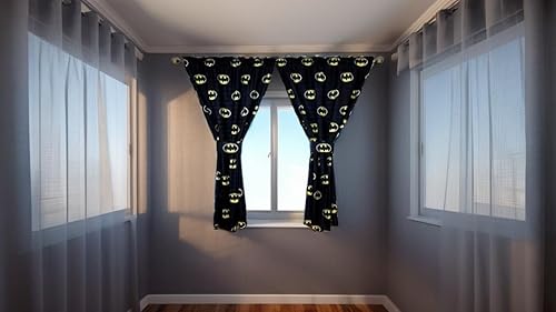 Juego de ropa de cama de superhéroe con toalla de playa, manta de vellón, juego de colcha y cortina para niños (juego de cortinas negras)