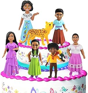 7 Pcs Encanto Collection Figure Cake Topper Set, Magic House Theme Doll Toy Cartoon Cupcake Figurines Birthday Party Decoration Supplies for Kids Children Baby Boys Girls Shower Birthday Gift