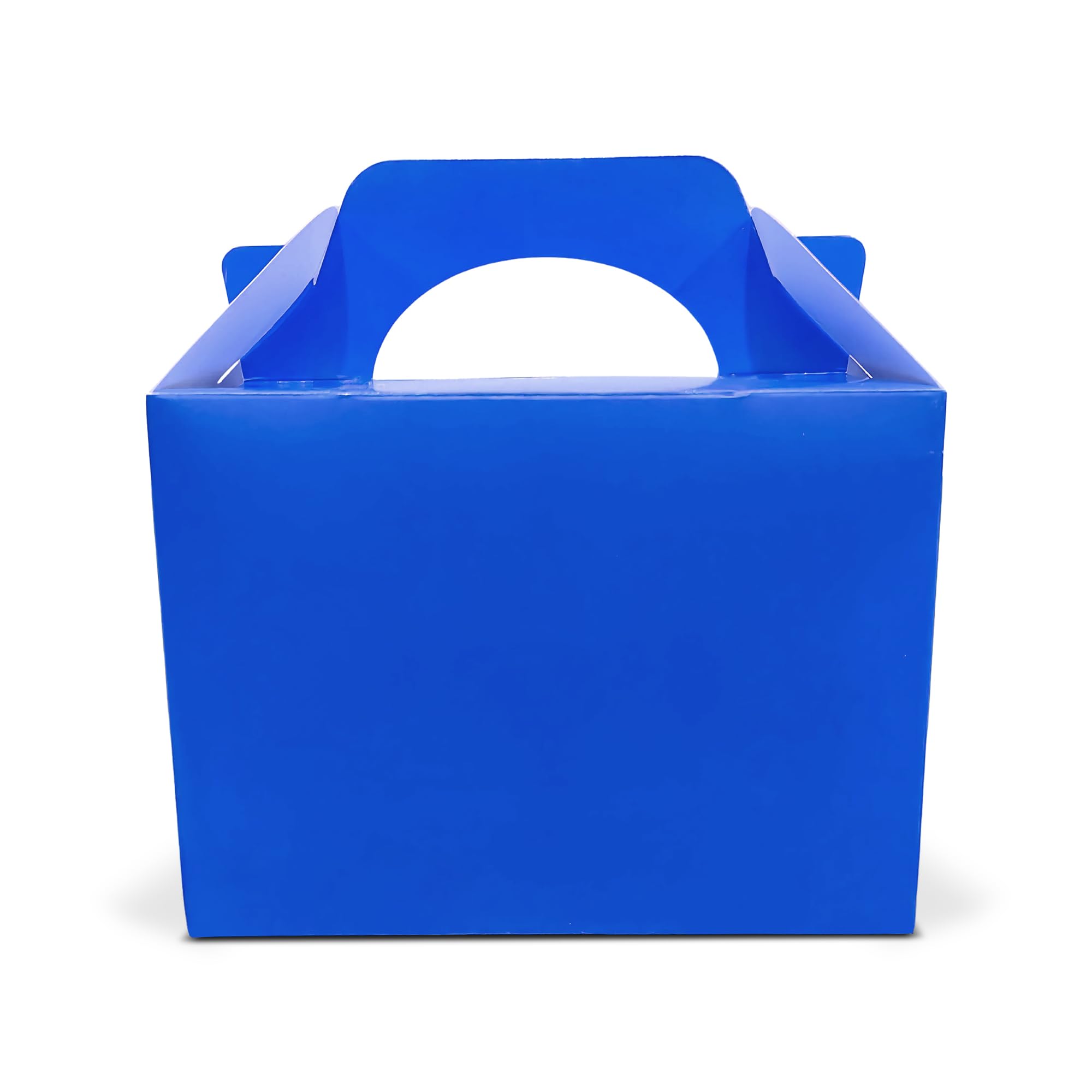 Lotus 20 x Children/Kids Plain Coloured Party Boxes Carry Food Meal Fun Picnic Birthday Wedding Favour/Baby Shower Party Halloween Trick or Treat Box Loot Bag (Royal Blue)