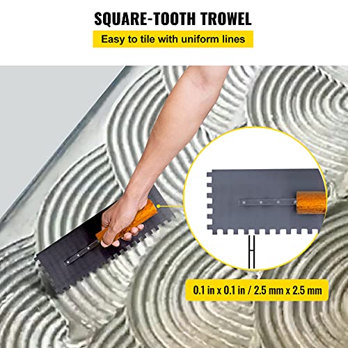 Image of VEVOR Shower Curb Kit, 48 inchx48 inch Watertight Shower Curb Overlay with 4 inch ABS Central Bonding Flange, 4 inch Stainless Steel Grate, 2 Cuttable Shower Curb and Trowel, Shower Pan Slope Sticks Fit for Bathroom