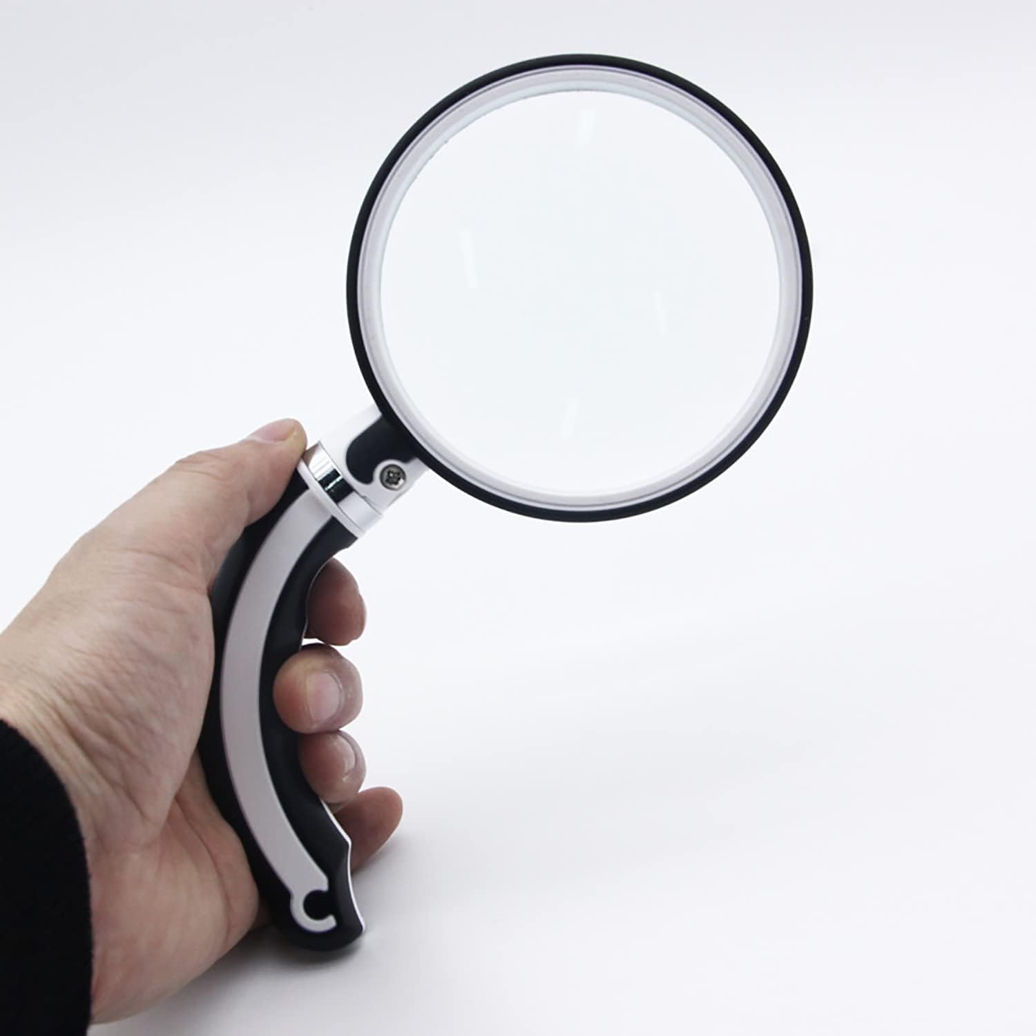 2.5X Shatterproof Magnifier Handheld Reading Magnifier, 90mm Scratch Resistant Premium Glass Lens, 6 Oz Lightweight, Scratch-Resistant Portable Reading Tool for Seniors, Jewelry, Stamps, Maps