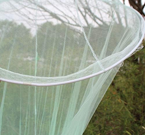 Vista 4 de Mosquitera para cama tamaño Queen King Size Instalación rápida y fácil cortinas de cama (verde)