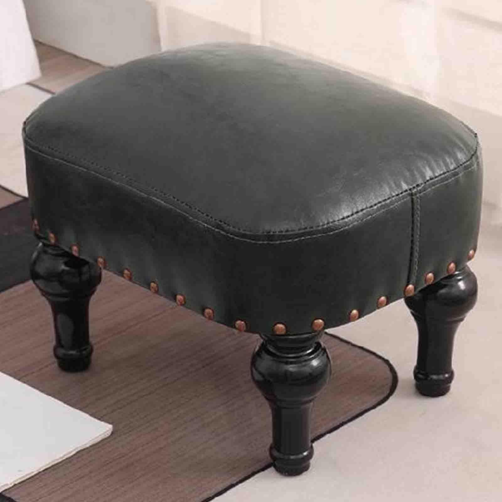 Pouf ottoman rétro marron pour créer un coin lecture cosy au salon