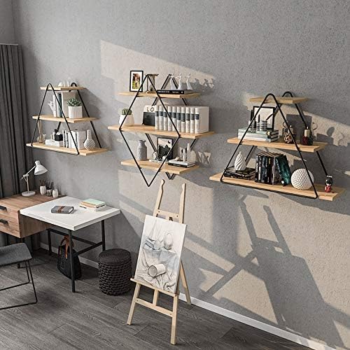 PENGKE 3 Tier Wall Floating Ledge Shelves for Home Decor,Wall Decoration Storage Shelf and Wall Mount Booke Display Rack for Bedroom and Living Room