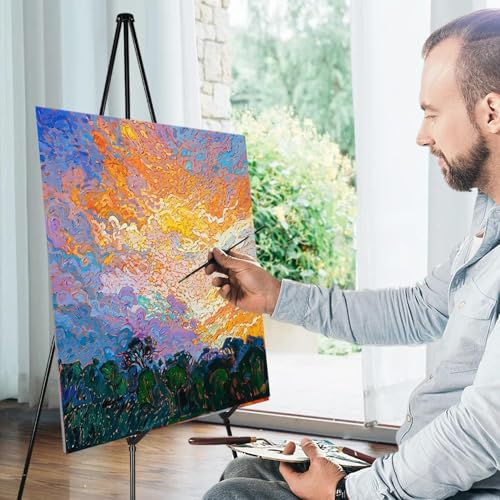 Jjojcll Easels for Painting Canvas, 160CM Easel for Drawing, Portable Painting Easel Stand, Metal Table Top Easel