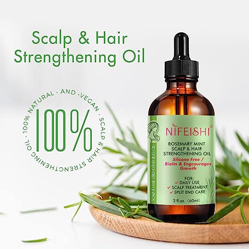 Rosmarinöl Haare,60ml Rosemary Oil for Hair,Rosmarin öl für Kopfhaut Und Haar 100% Naturreines Rosmarin Haarwachstum Beschleunigen Rosmarinöl für Aromatherapie, Massage Und Aromadiffusion Geeignet