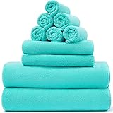 Lifebay Microfiber Bath Towels Set, 10-Piece Ultra Soft Towels for Bathroom, Super Absorbent...