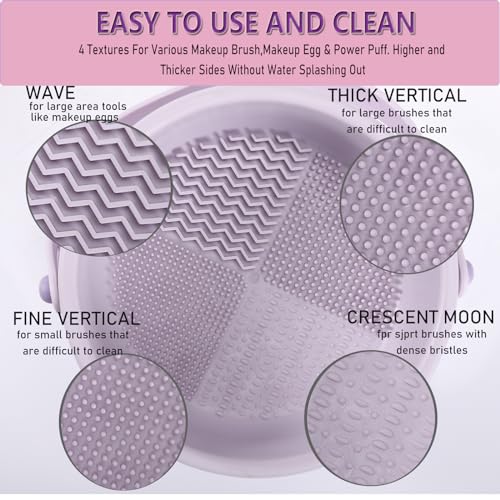 3-in-1-Brush-Cleaning-Mat-with-Brush-Drying-Holder-Silicone-Makeup-Brush-Cleaner-Mat-Make-Up-Brush-Cleaning-Bowl-Cosmetic-Brush-Washing-Tool-for-Makeup-Brush-Sponge-Powder-Puff-Khaki