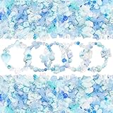 Vielseitiges Perlen Set: Enthält 120 Acrylperlen blaue perlen, jede Farbe mit ca. 25-30 Perlen für abwechslungsreiche Bastelprojekte