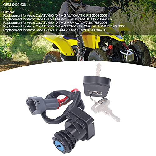 Conjunto de Chave de Ignição, Chave de Ignição ATV de Liga Metálica Sem Danos para Peças Automotivas