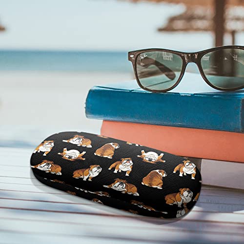 Image of WIRESTER Hard Shell Eyeglasses Case, Clamshell Sunglasses Holder Protective Cover with Microfiber Cloth