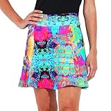Dona Jo Ultimate Women Skirt/Skort - A-line Tennis Skirt with Shorts & Pockets for Sports & Active Wear Clothing, Surreal