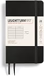 LEUCHTTURM1917 - Notebook Softcover Pocket A6-123 Numbered Pages for Writing and Journaling (Plain, Red)